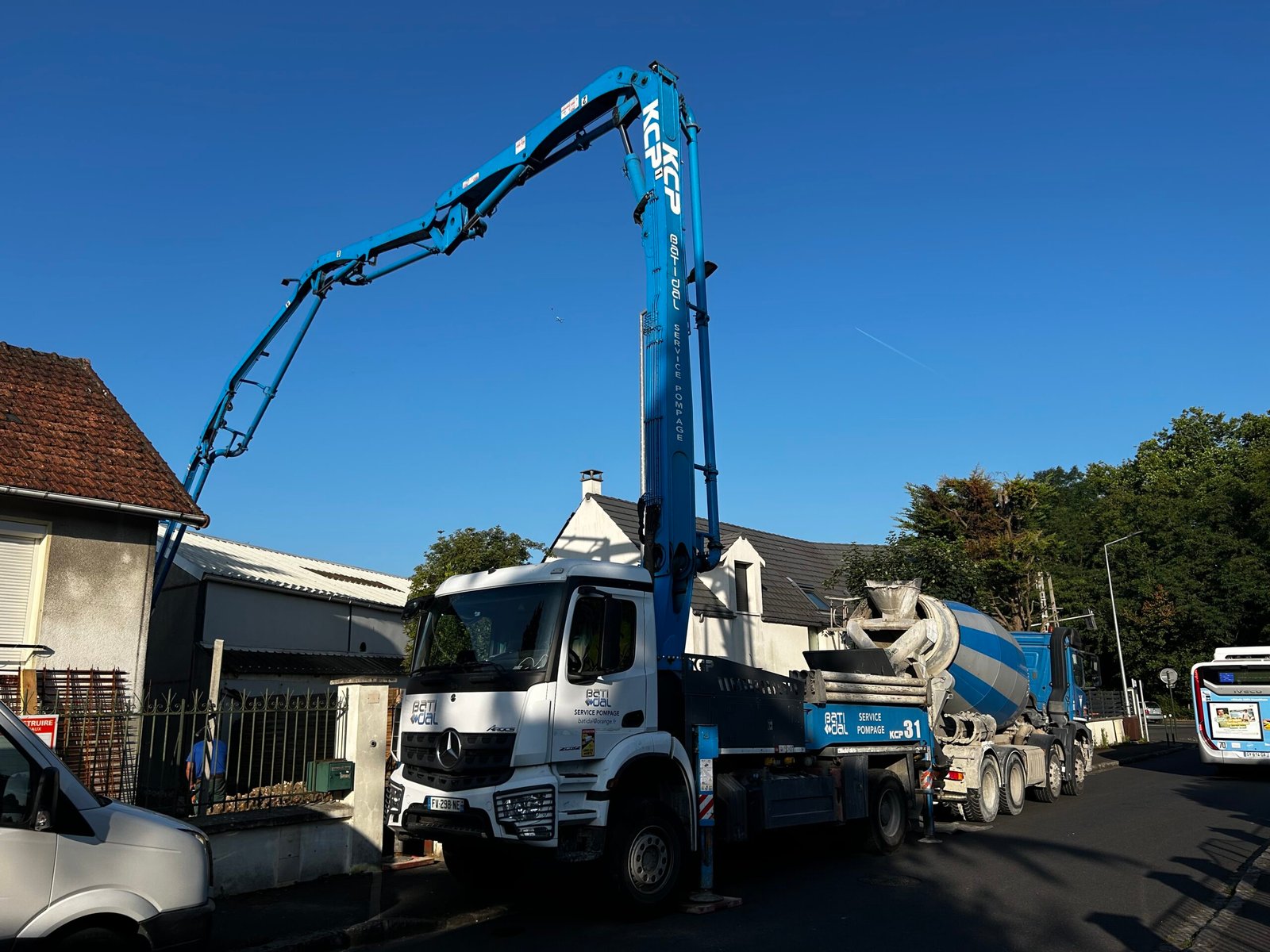 Pompe à béton pour fondations et semelles